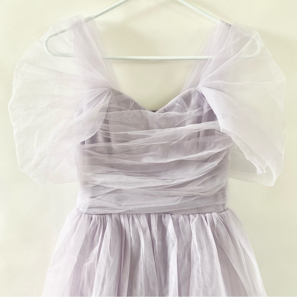 NWT Lace & Beads Lavender Tulle Maxi Gown Dress 2 - Picture 6 of 16